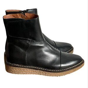 Eric Michael Helen Mid Height Black Leather Boots - Women sz 8.5